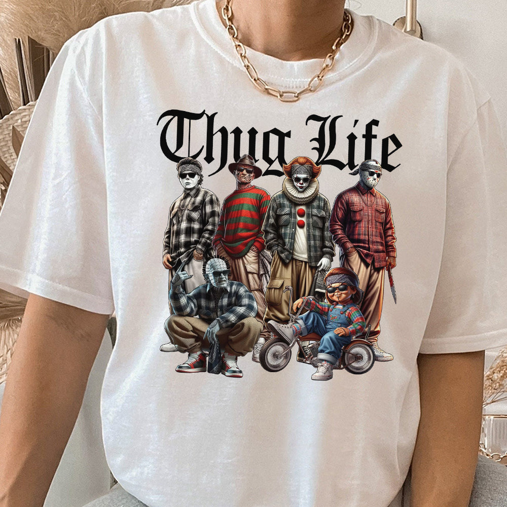 Thug Life Horror Movie Shirt, Halloween Horror Characters Shirt, Friends Horror Characters Shirt, Friend Horror Shirt, Halloween Gangster Shirt NNN