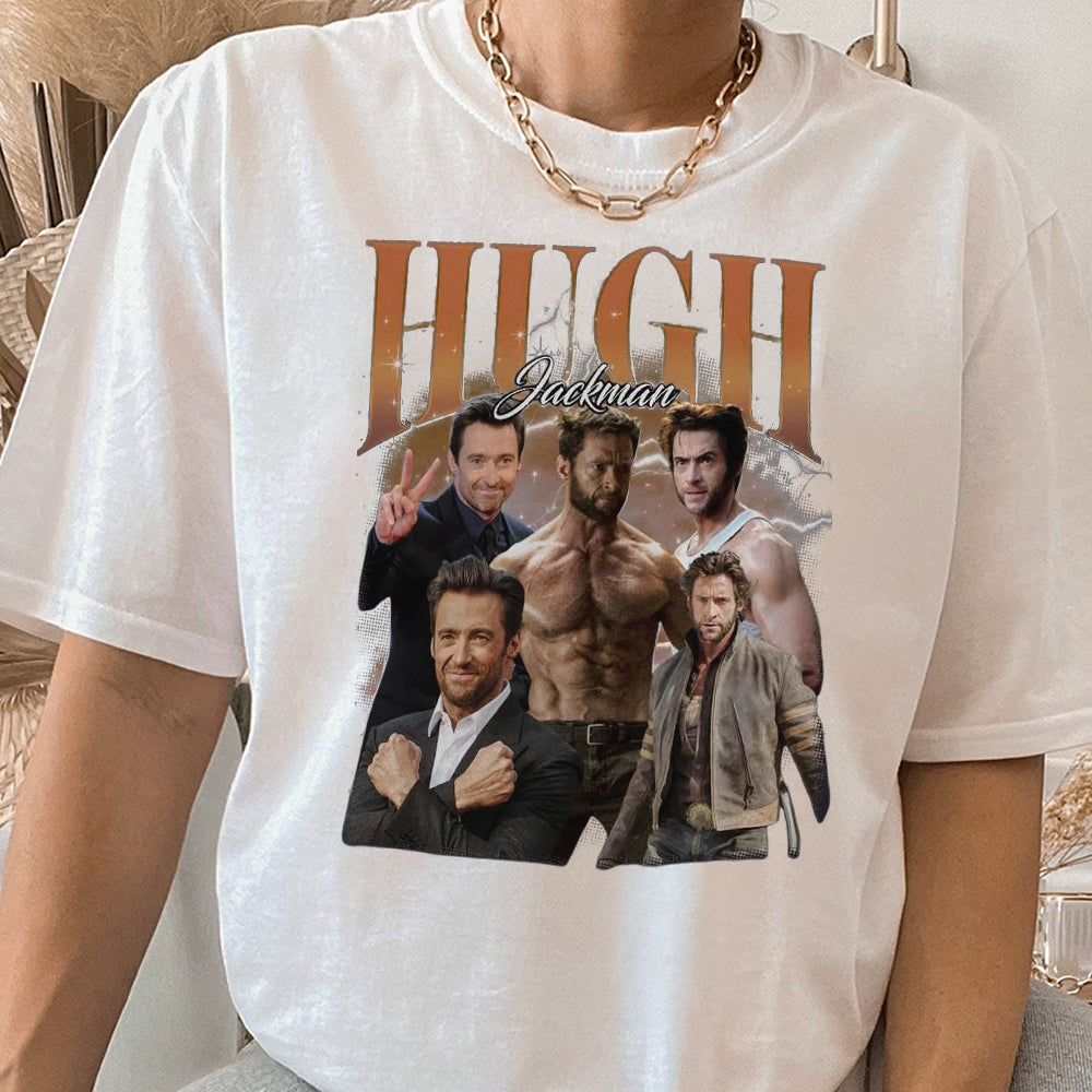 Retro Hugh Jackman Graphic Shirt, Hugh Jackman Deadpool 3 Shirt, Wolverine Tee, Superheroes Shirt, Deadpool Fan, Deadpool 2024 HHH