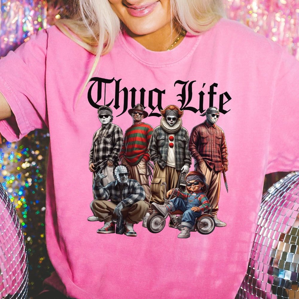 Thug Life Horror Movie Shirt, Halloween Horror Characters Shirt, Friends Horror Characters Shirt, Friend Horror Shirt, Halloween Gangster Shirt NNN