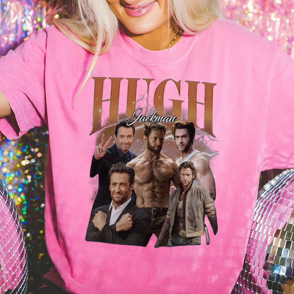 Retro Hugh Jackman Graphic Shirt, Hugh Jackman Deadpool 3 Shirt, Wolverine Tee, Superheroes Shirt, Deadpool Fan, Deadpool 2024 HHH