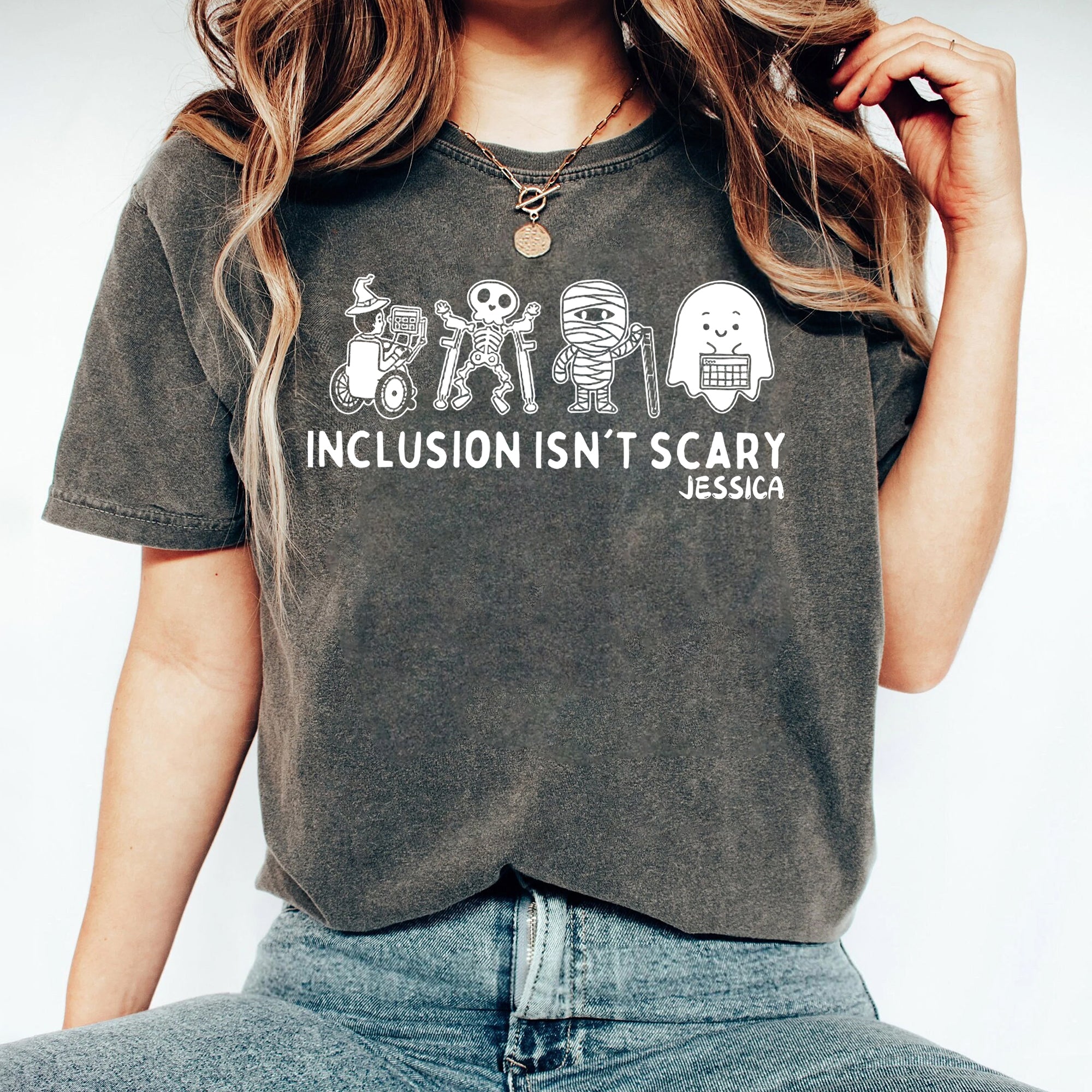 Inclusion Isn't Scary Short Sleeve Halloween Shirt  Sped Teacher Sweatshirt for Halloween  Inclusion Holiday Hoodies EEE