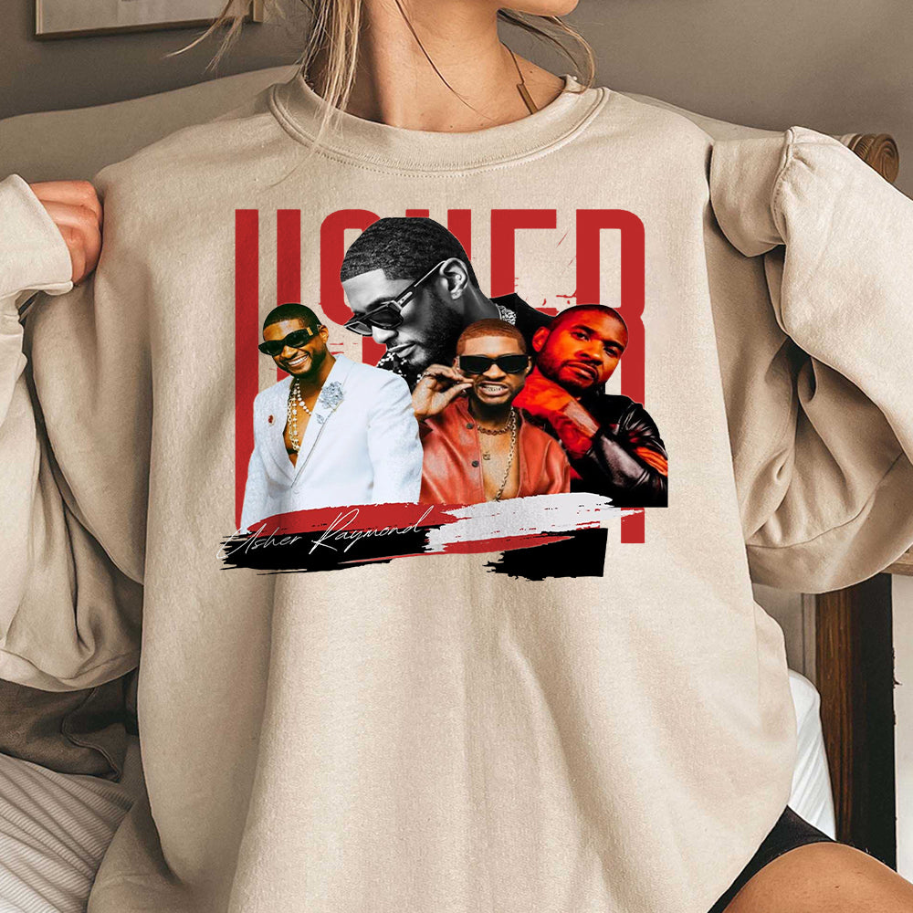 Usher world tour sweatshirt Usher past present future world Tour sweatshirt Usher sweatshirt Usher fan merch Usher concert Usher gift 2 AAA