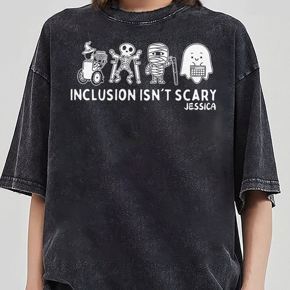 Inclusion Isn't Scary Short Sleeve Halloween Shirt  Sped Teacher Sweatshirt for Halloween  Inclusion Holiday Hoodies EEE