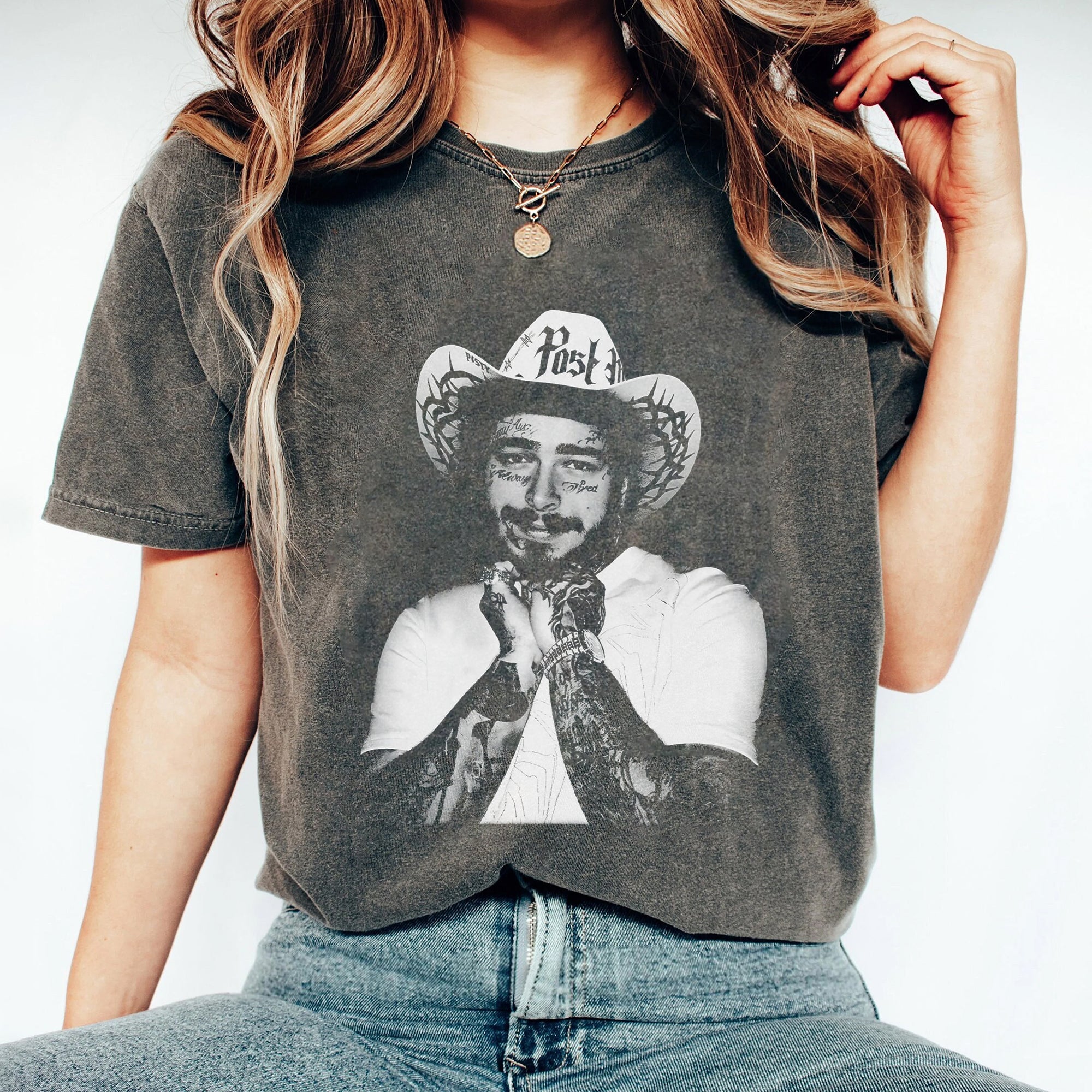 Vintage Post Malone Shirt, Posty Rapper Shirt, Country Music Sweatshirt, Morgan Wallen Hoodie, Festival Sweater, Western Style Concert Top 2 NNN TDCAO