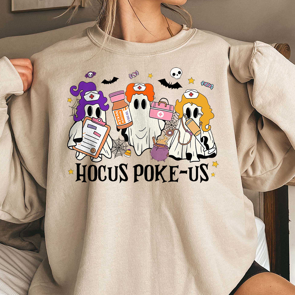 Hocus Poke-us Witch Nurse Halloween Shirt, Medical Lab Tech Halloween Shirt, ER Crew Shirt, Spooky Health Professional Shirt CCC