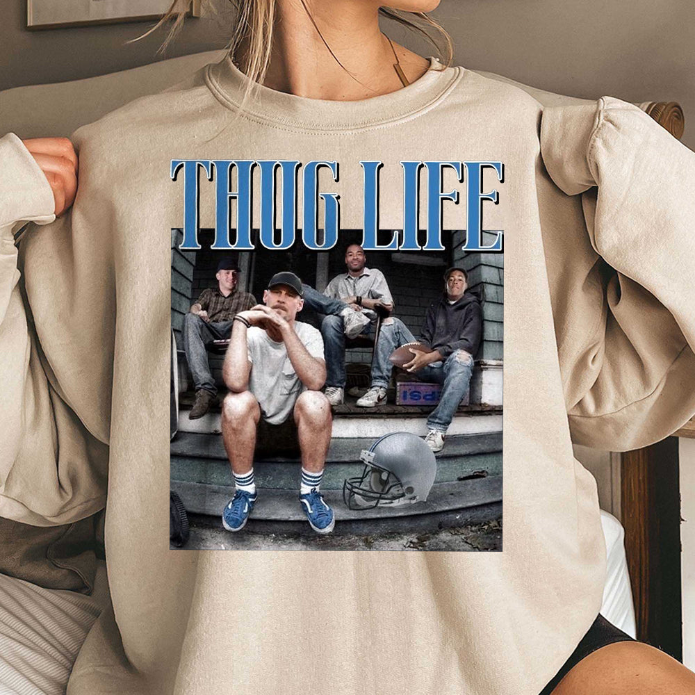 Detroit Lions Thug Life Dan Campbell Shirt  Detroit Lions Football Hoodie CCC