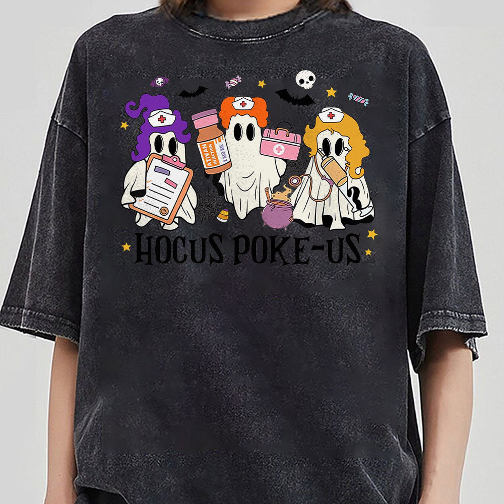 Hocus Poke-us Witch Nurse Halloween Shirt, Medical Lab Tech Halloween Shirt, ER Crew Shirt, Spooky Health Professional Shirt CCC