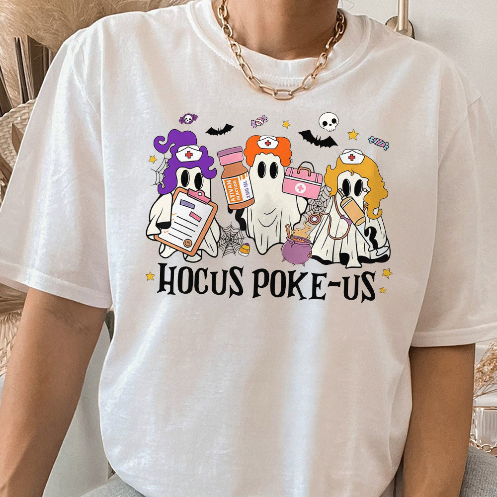 Hocus Poke-us Witch Nurse Halloween Shirt, Medical Lab Tech Halloween Shirt, ER Crew Shirt, Spooky Health Professional Shirt CCC