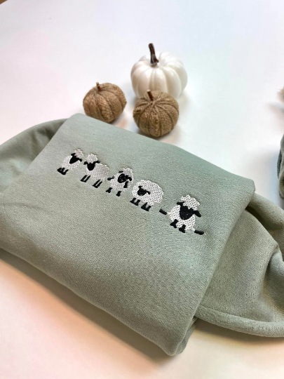 Sheep Embroidered Sweatshirt EM1709S
