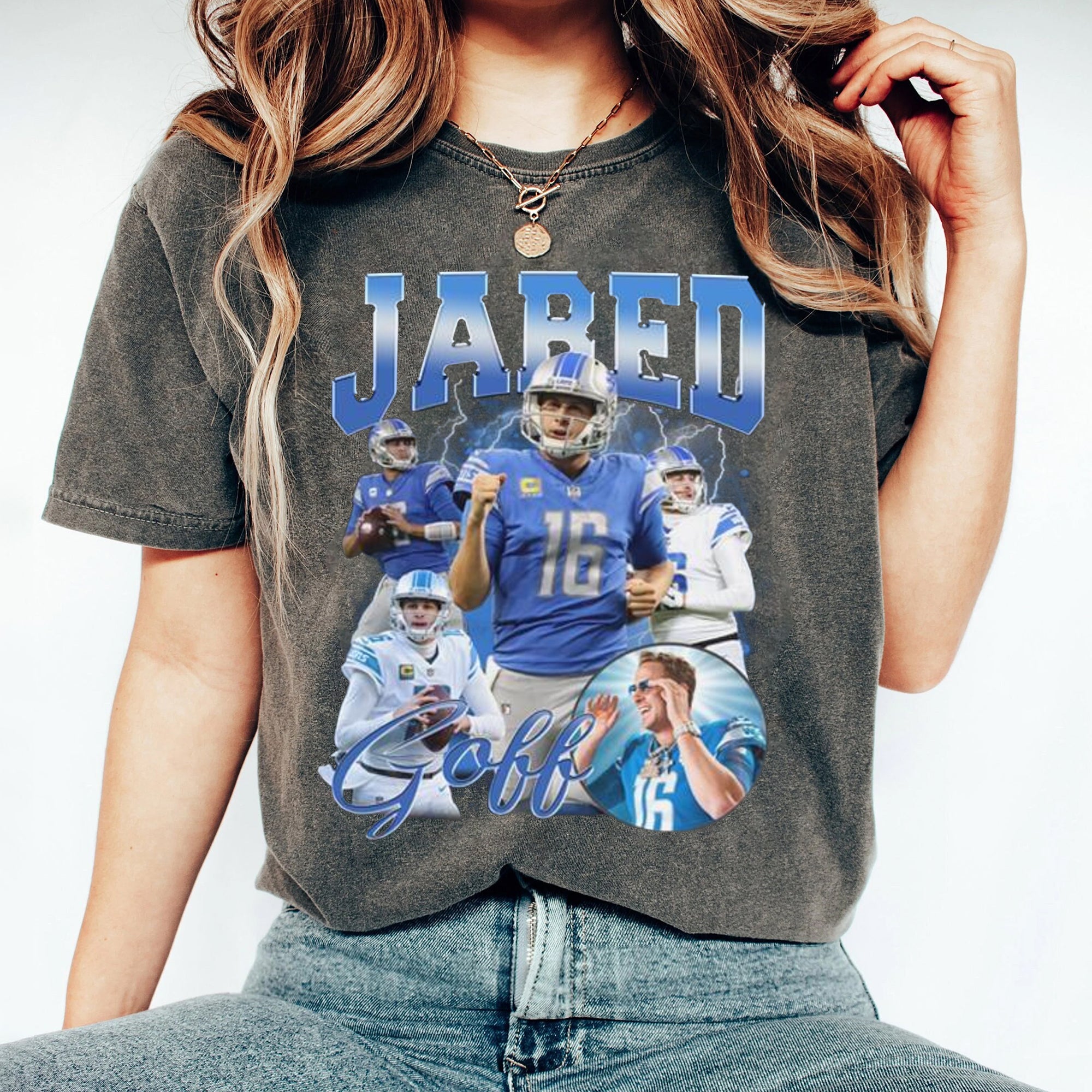 Jared Goff Vintage 90s Graphic Style T-Shirt, Jared Goff Shirt, Vintage Sport Tee, Unisex shirt, Football Bootleg Gift DDD