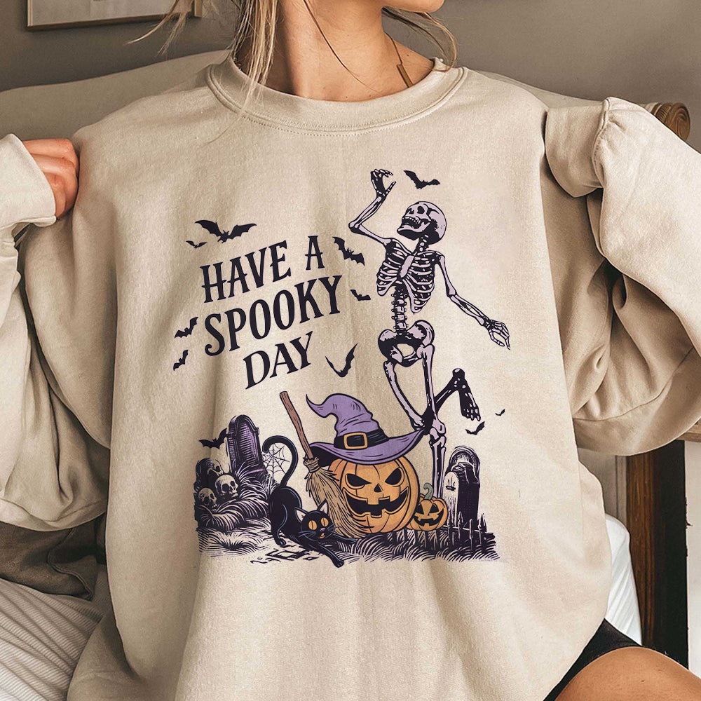Have a Spooky Day Shirt, Halloween Shirt, Spooky Season Shirt, Skeleton Halloween Shirt, Pumpkin Halloween Shirt Stay Spooky CCC