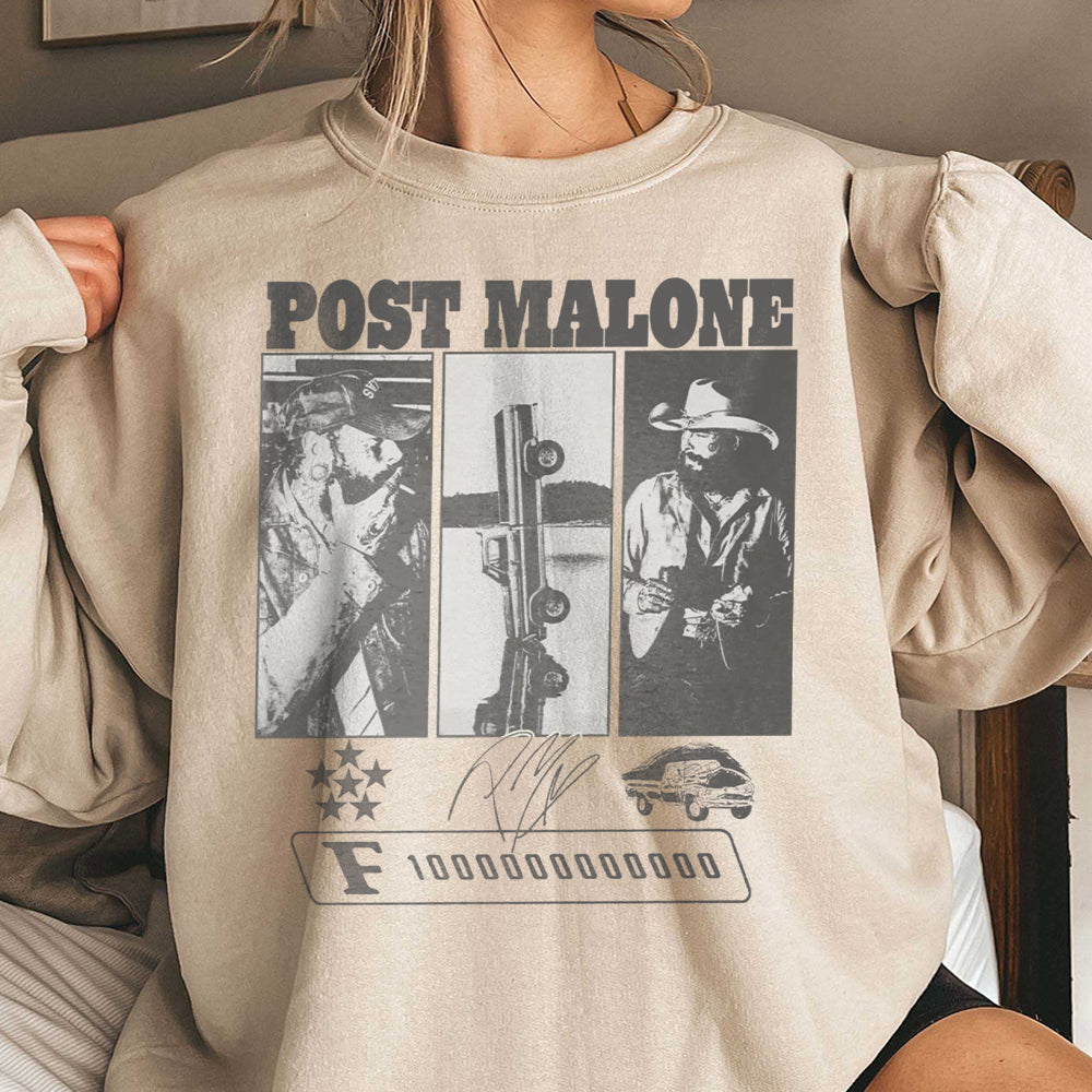 Vintage Post Malone Shirt, Posty Rapper Shirt, Country Music Sweatshirt, Morgan Wallen Hoodie, Festival Sweater, Western Style Concert Top 3 NNN TDCAO