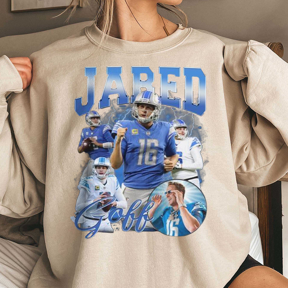 Jared Goff Vintage 90s Graphic Style T-Shirt, Jared Goff Shirt, Vintage Sport Tee, Unisex shirt, Football Bootleg Gift DDD