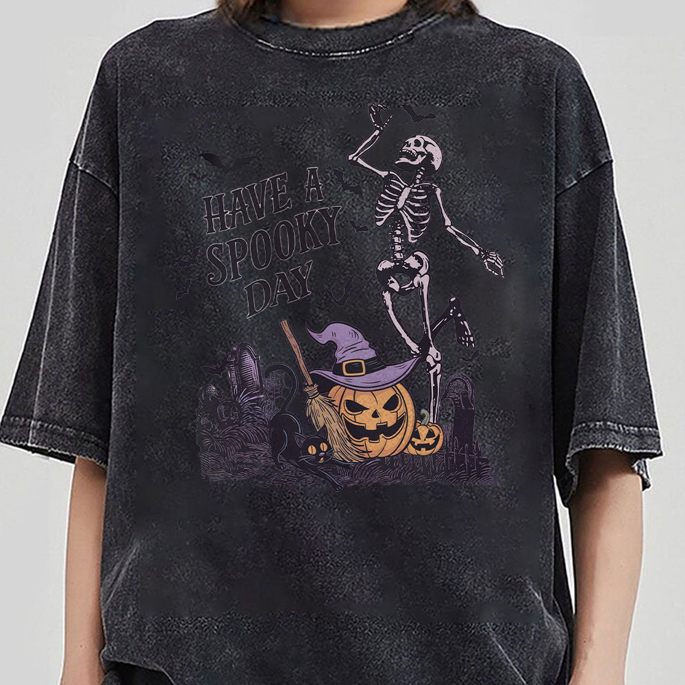 Have a Spooky Day Shirt, Halloween Shirt, Spooky Season Shirt, Skeleton Halloween Shirt, Pumpkin Halloween Shirt Stay Spooky CCC