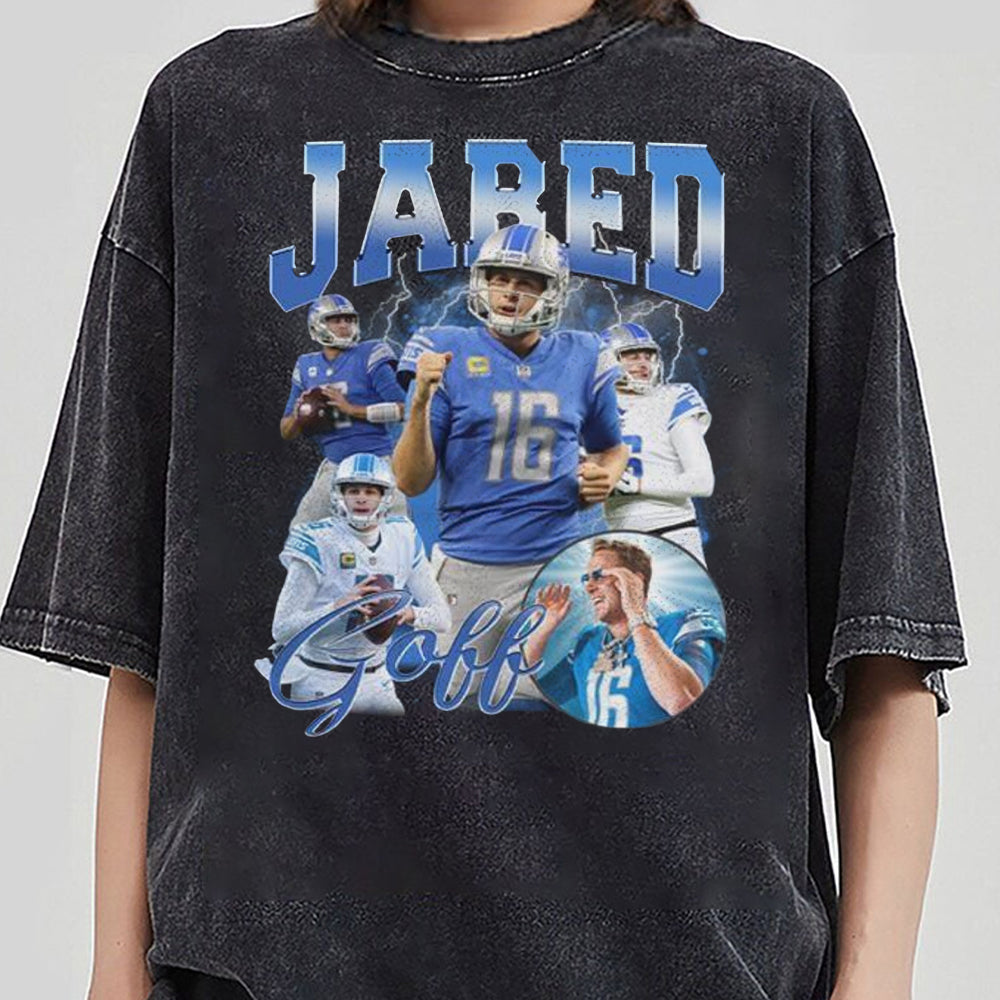 Jared Goff Vintage 90s Graphic Style T-Shirt, Jared Goff Shirt, Vintage Sport Tee, Unisex shirt, Football Bootleg Gift DDD