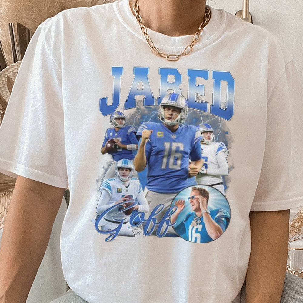 Jared Goff Vintage 90s Graphic Style T-Shirt, Jared Goff Shirt, Vintage Sport Tee, Unisex shirt, Football Bootleg Gift DDD
