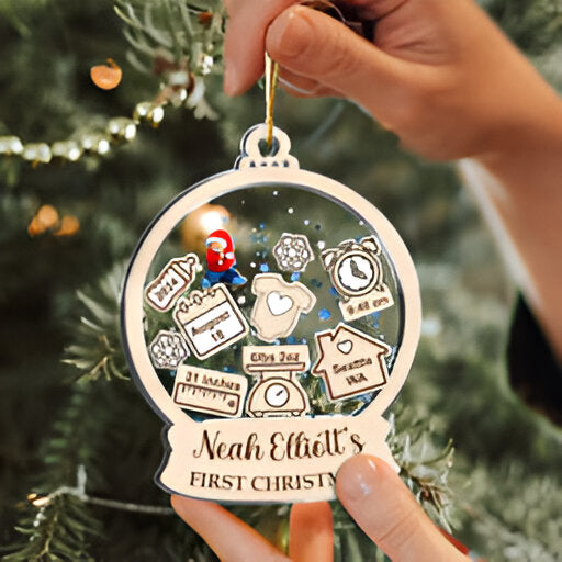 Family Christmas - Family Name Ornament - Wooden Personalized Ornament Gift for Family ORN2809