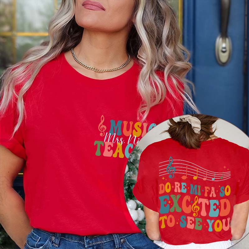 In My ABCD Teacher Tour Teacher Two Sided T-Shirt 2MAT68
