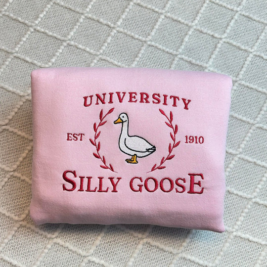 Silly Goose University Embroidered Sweatshirt EM1709S
