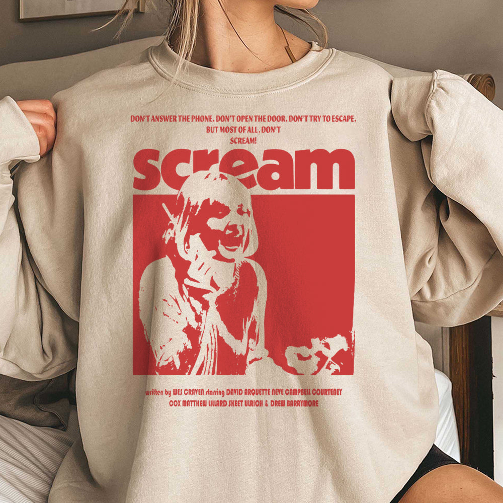 Retro Scream Movie Shirt -scream halloween shirt,scream movie tshirt,retro horror shirt,vintage horror shirt,stu macher shirt,billy loomis KKK TDCAO