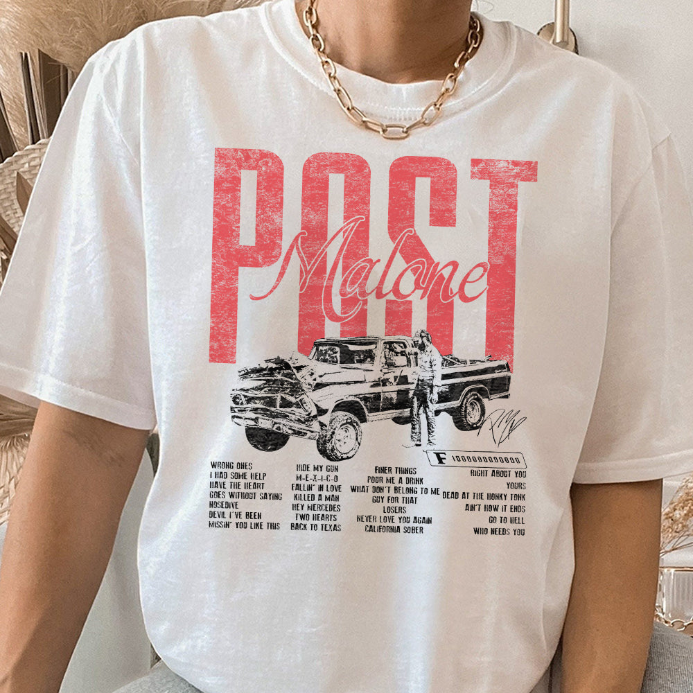 Vintage Post Malone Shirt, Malone Rap Music Shirt, Post Malone F1 Trillion Tour Shirt, Posty Rapper Shirt, Malone Music The Album Shirt JJJ