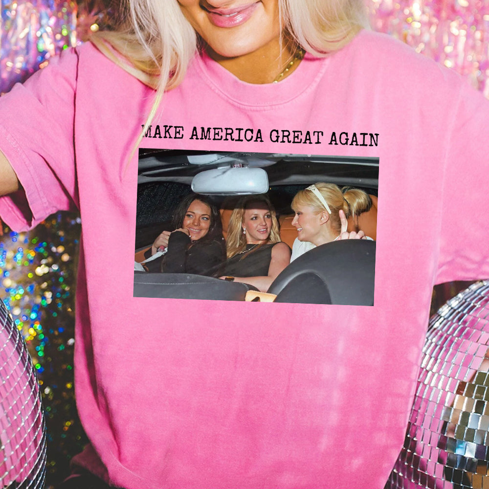 Make America Great Again Sweatshirt, Iconic Celebrity Shirt, Mean Girls T-Shirt, Britney Spears Sweater, Paris Hilton Icon Tee GGG