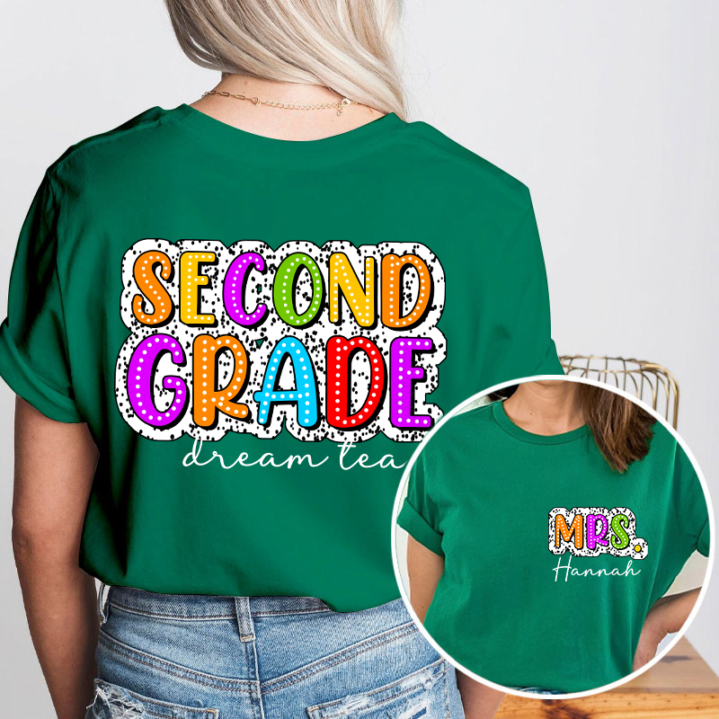 Personalized Back To School First Day Of School Teacher Two Sided T-Shirt 2MAT68