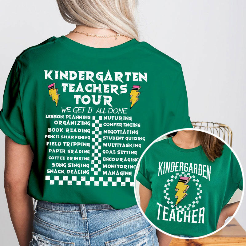 Personalized Grade Teachers Tour Teacher Two Sided T-Shirt 2MAT88