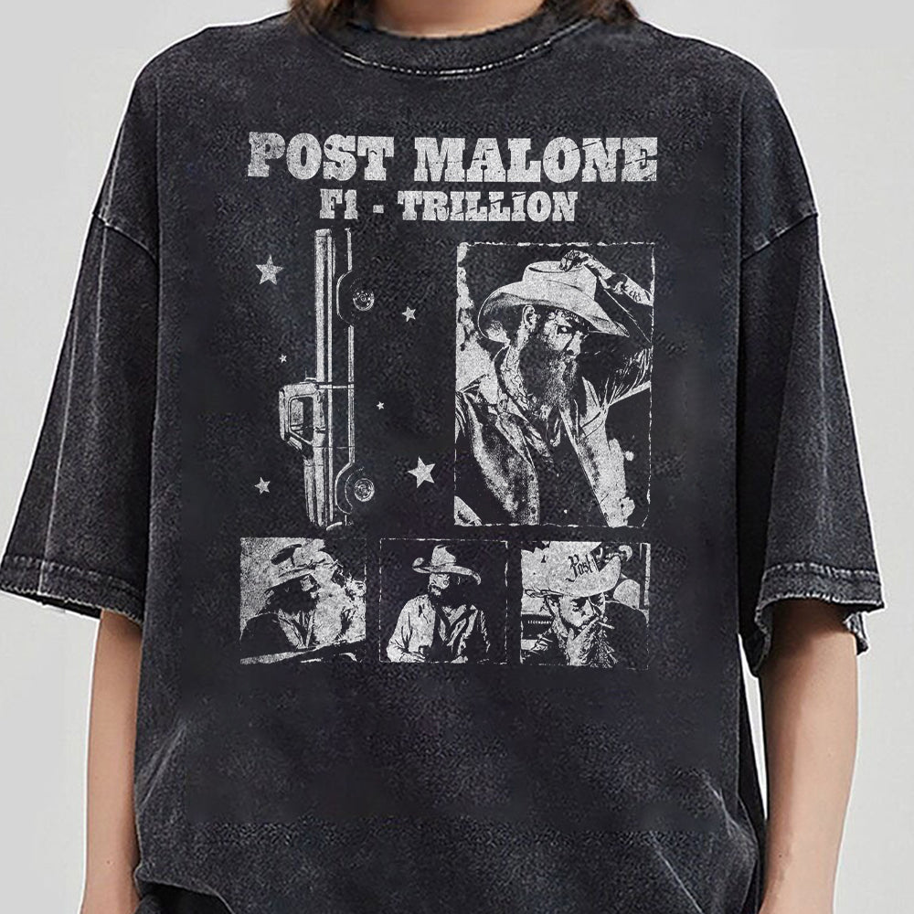 Y2K Vintage Post Malone Shirt, Malone Rap Music Post Malone F1 Trillion Tour Shirt Posty Rapper, Malone Music The Album Shirt, Country Music 3 NNN