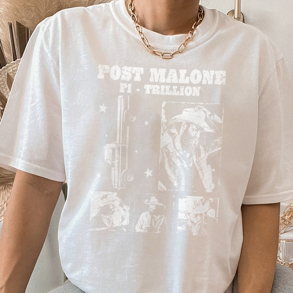 Y2K Vintage Post Malone Shirt, Malone Rap Music Post Malone F1 Trillion Tour Shirt Posty Rapper, Malone Music The Album Shirt, Country Music 3 NNN