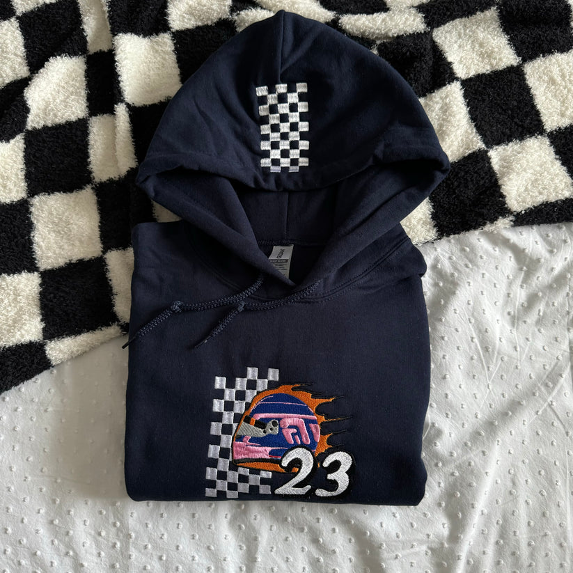 Alex Albon Helmet Embroidered Hoodie EM1209T