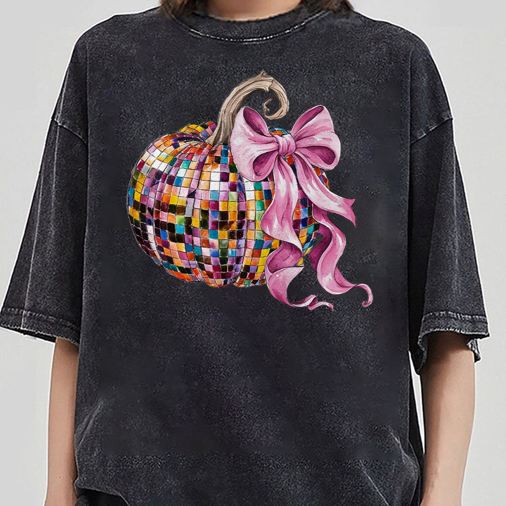 Disco pumpkin Shirt, Fall Shirt, Trendy fall design, Fall design,Coquette,Aesthetic Shirt,Autumn Sublimation,Pumpkin Shirt BBB