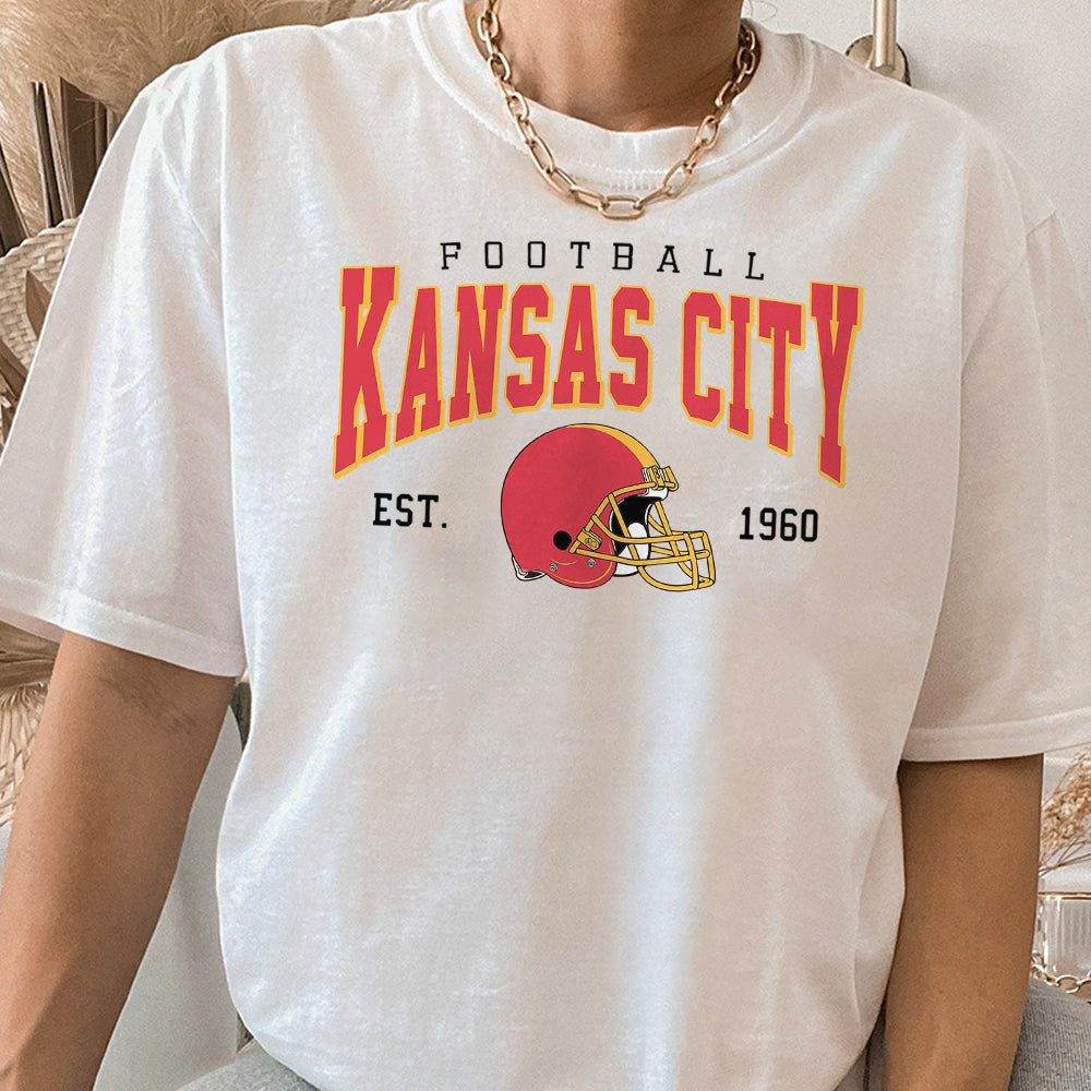 Vintage Kansas City Football Sweatshirt, Kansas City fan tee, Trendy Kansas City Fan Shirts, Football Crewneck, Kansas City Hoodie, Game Day KKK