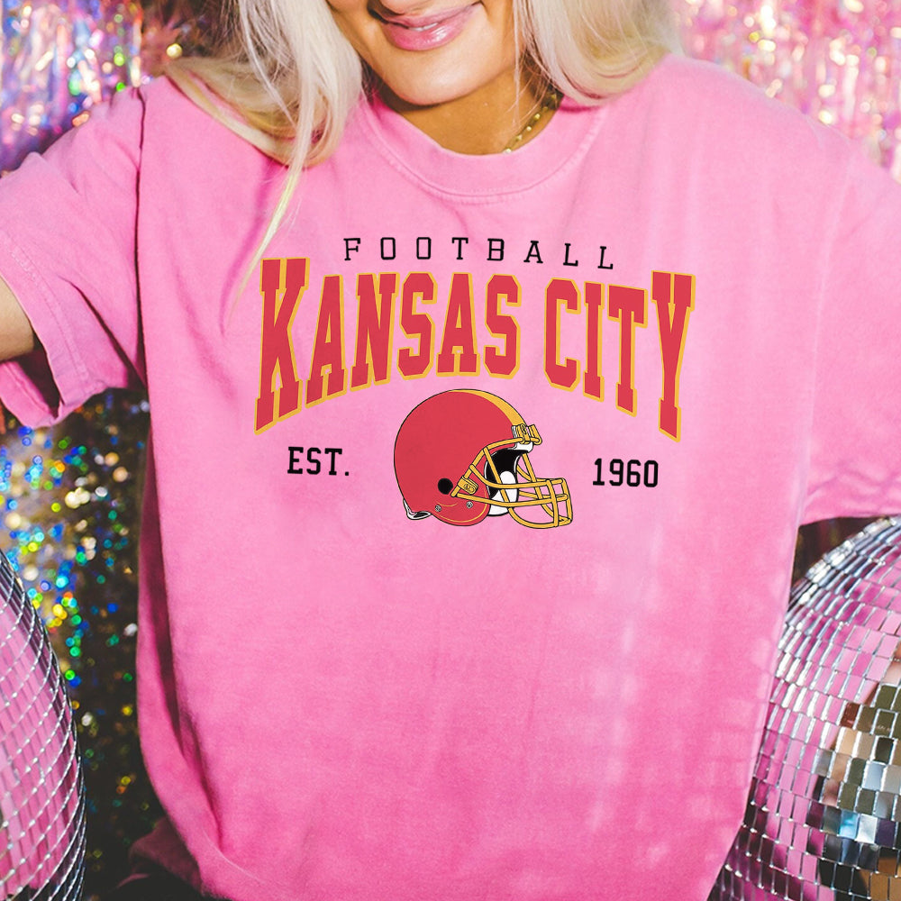 Vintage Kansas City Football Sweatshirt, Kansas City fan tee, Trendy Kansas City Fan Shirts, Football Crewneck, Kansas City Hoodie, Game Day KKK