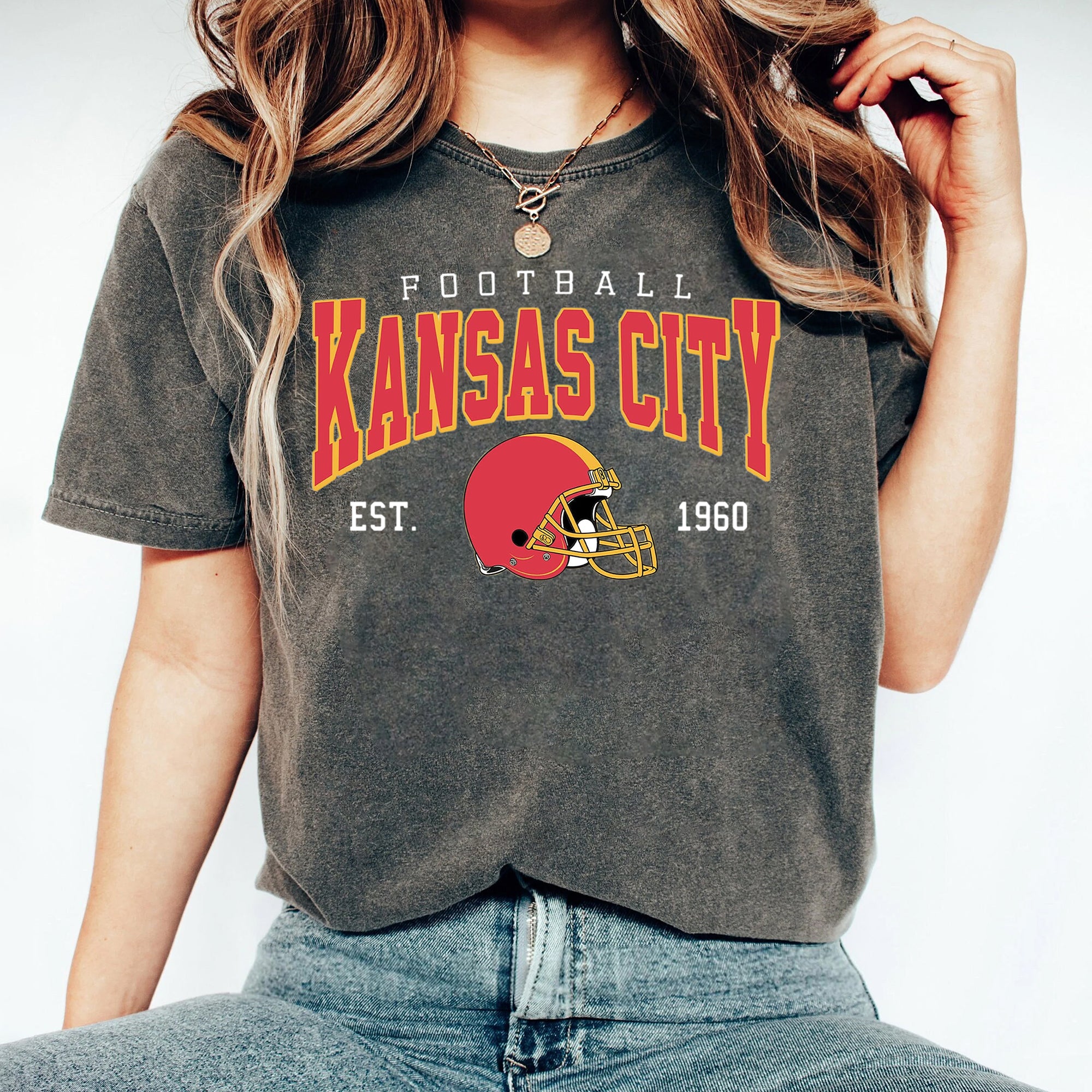 Vintage Kansas City Football Sweatshirt, Kansas City fan tee, Trendy Kansas City Fan Shirts, Football Crewneck, Kansas City Hoodie, Game Day KKK