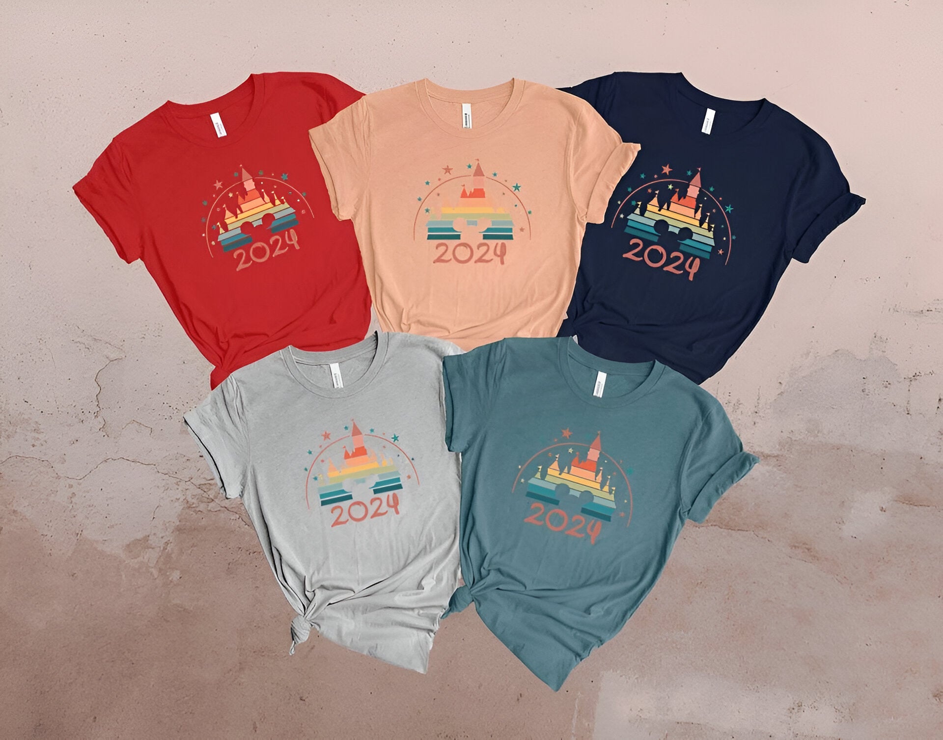 Custom 2024 Disney Family Vacation Shirts, Disney Castle 2024 Shirts DH2207 03