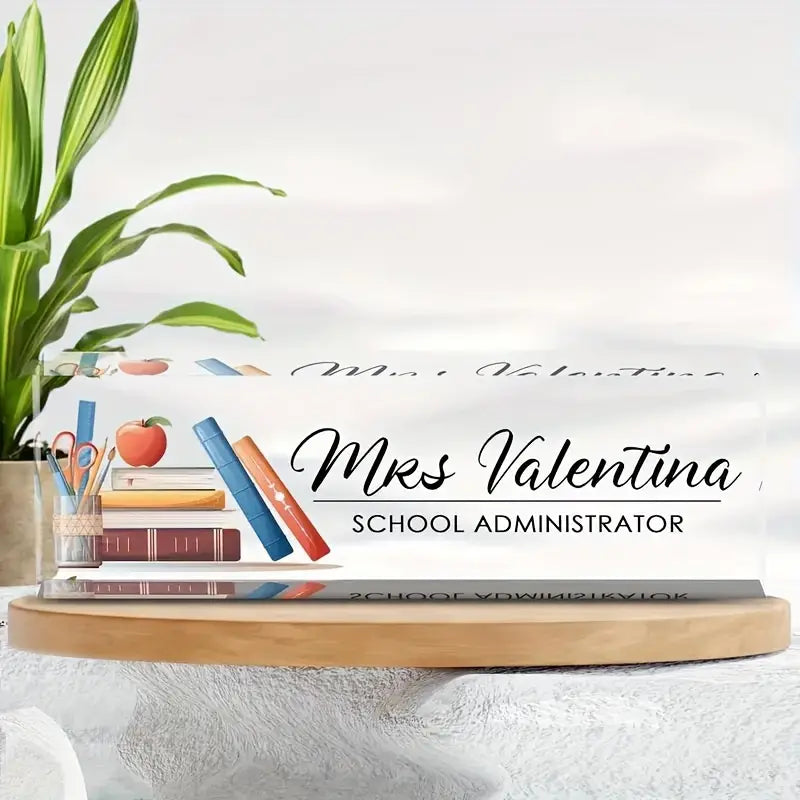 Custom Acrylic Desk Nameplate - Personalized Office Decor, Ideal Thank You Gift For Teachers, Nurses, , TC31J7