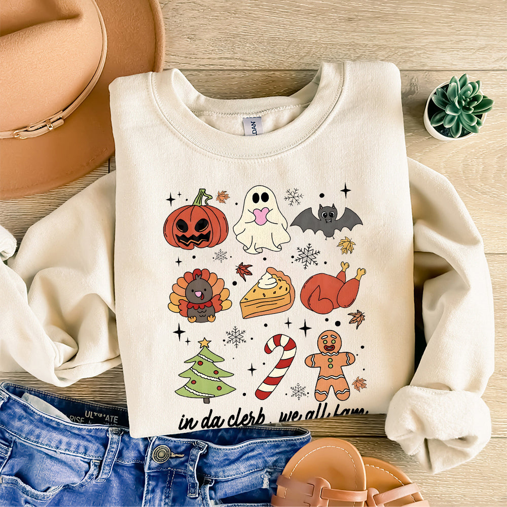 In Da Clerb We All Fam png, Christmas png, Thanksgiving Png, Funny Christmas Png, Turkey Png, Gingerbread Png, Pumpkin Png, Christmas Tree S217 SNA