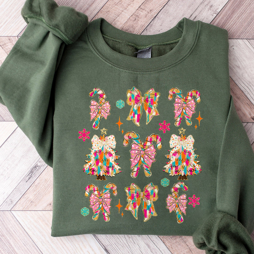 Glitter colorful pink christmas png bundle, Pink christmas png, christmas png, glitter christmas tree cakes png, colorful coquette bows png PNG1510 08 5 NPN