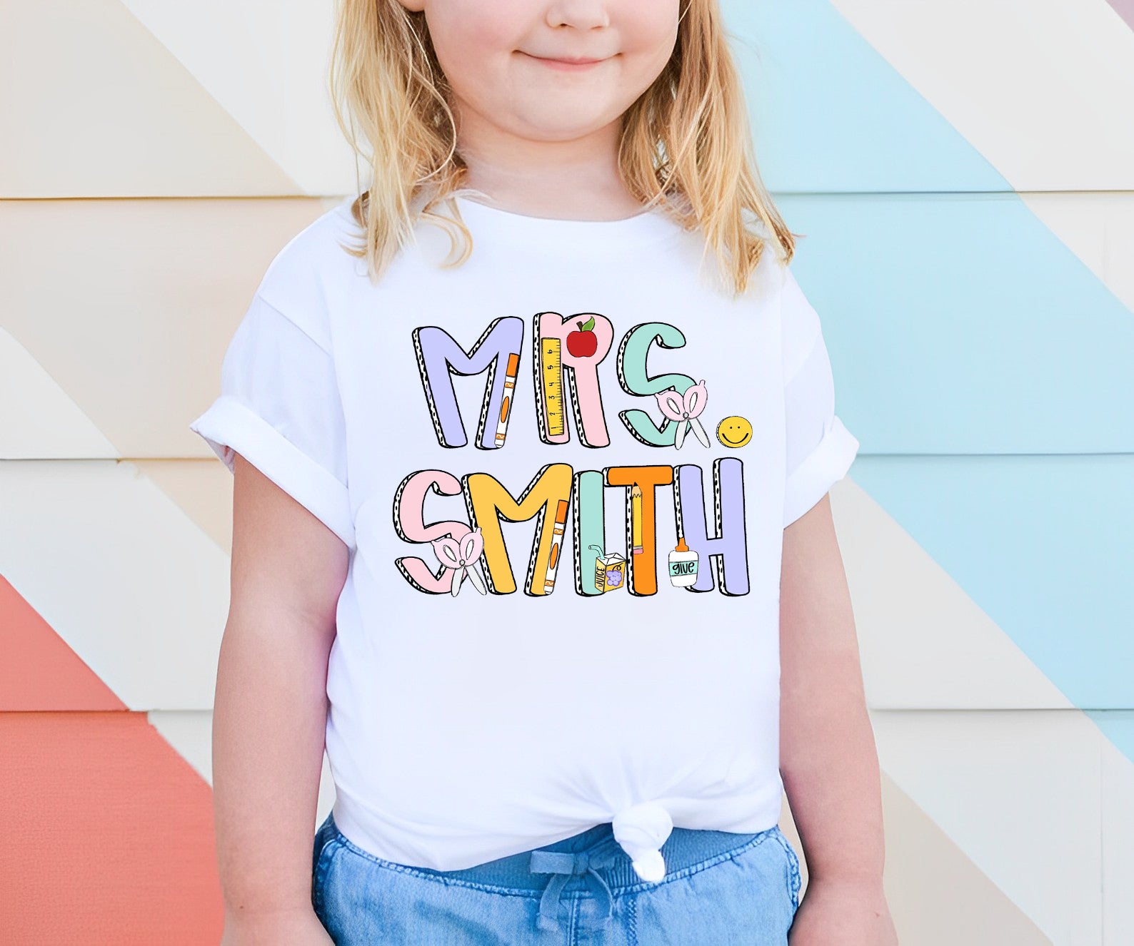 Custom Teacher Name Shirt, Teacher Back to School Shirt, Teacher Tshirt, Personalized School Shirt, Teacher Shirt Gift  Teacher Shirts  TD0809 10