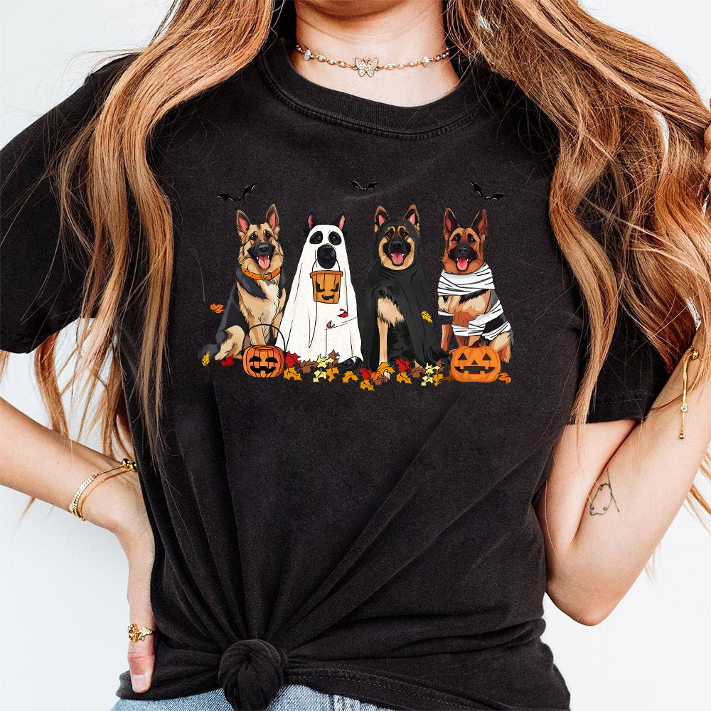 Halloween Dog Sweatshirt, German shepherd Ghost Dogs sweatshirt, Halloween Sweatshirt, Halloween Sweater, Ghost Sweatshirt, Ghost Dog Shirt TD2309 01