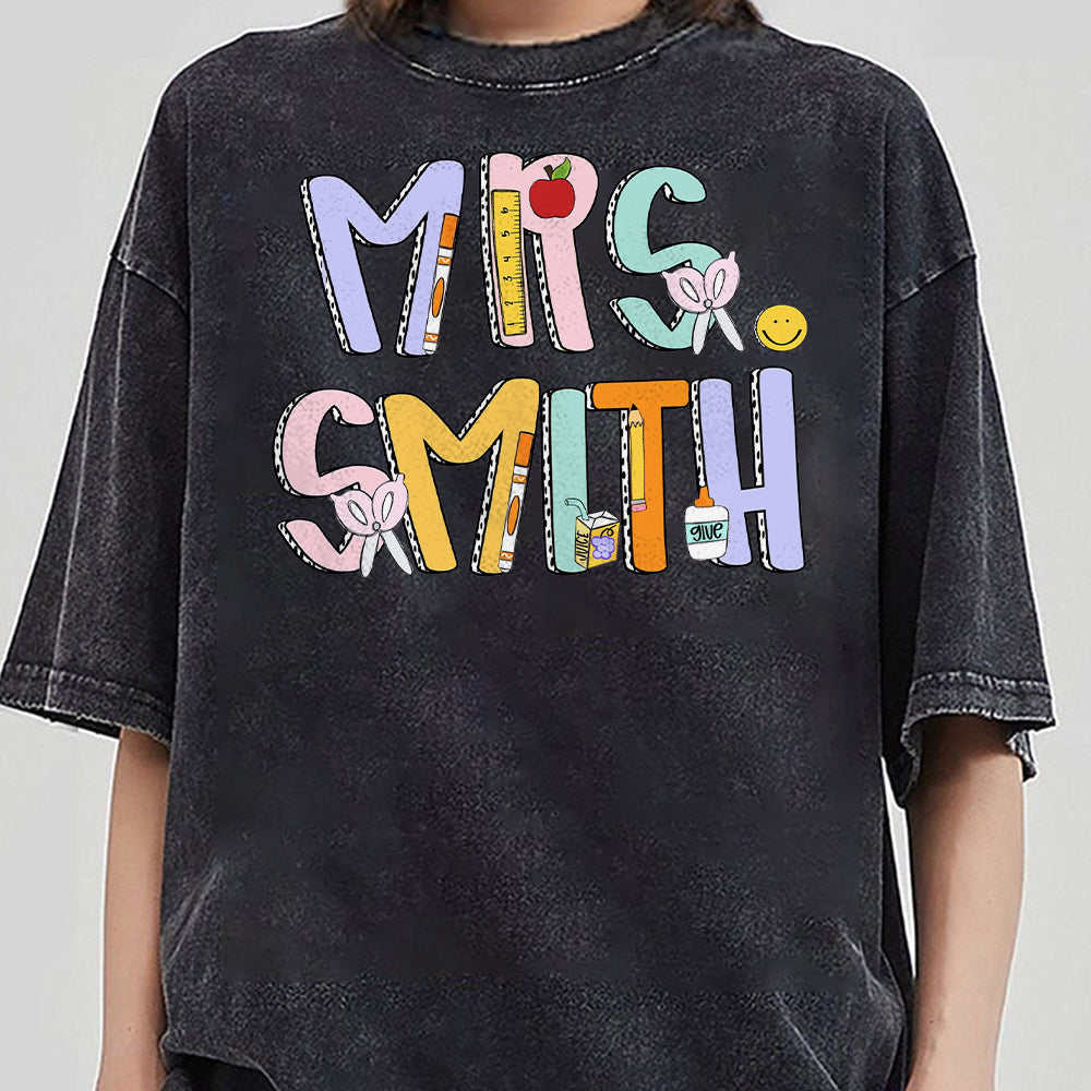 Custom Teacher Name Shirt, Teacher Back to School Shirt, Teacher Tshirt, Personalized School Shirt, Teacher Shirt Gift  Teacher Shirts  TD0809 10