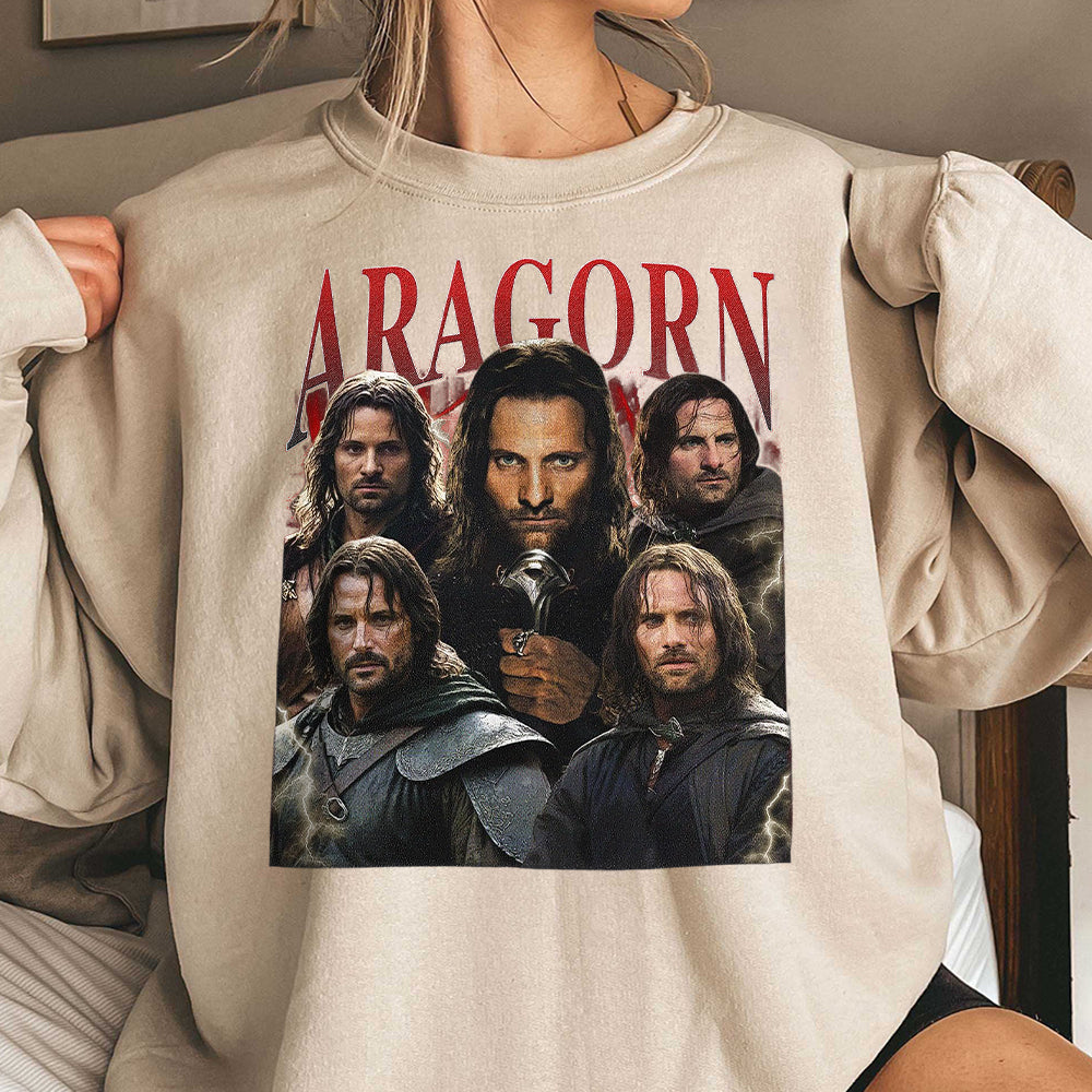 Aragorn Vintage Unisex Shirt, Actor Homage Graphic Unisex TShirt, Aragorn 90s retro design graphic tee AAA