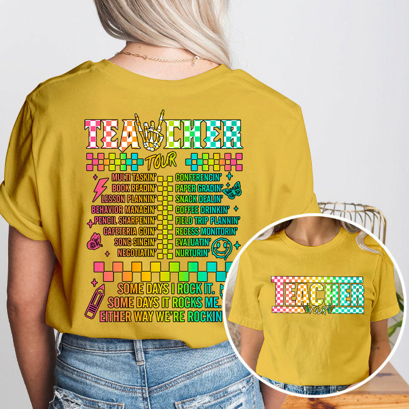 Teacher Tour Teacher Two Sided T-Shirt 2MAT88