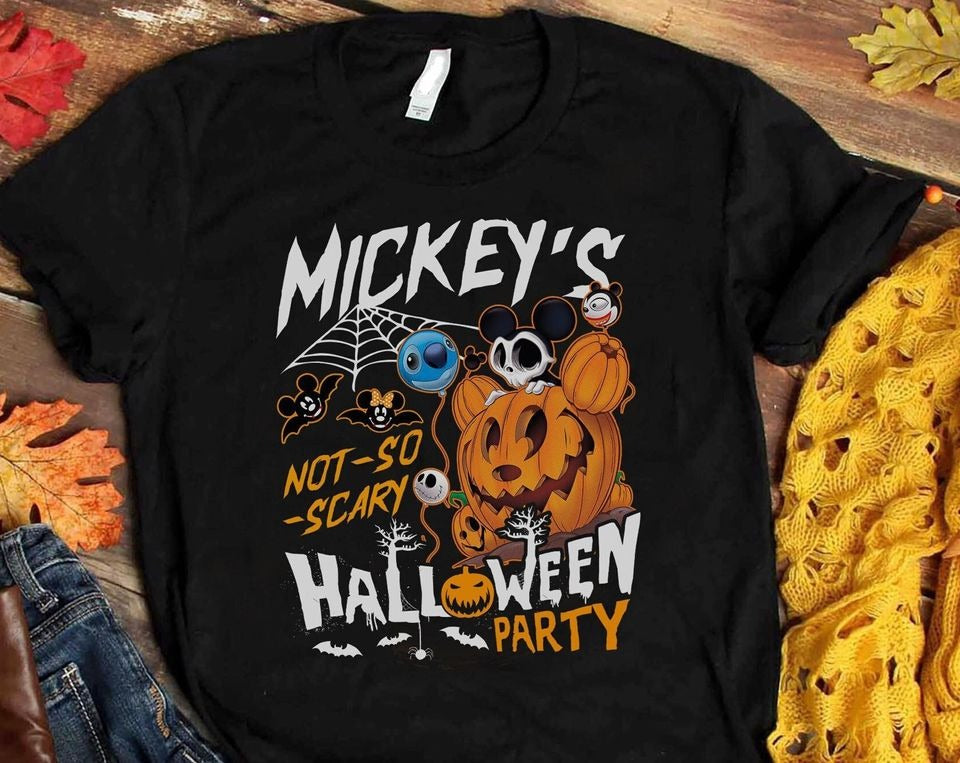 Mickey's Not So Scary Halloween party 2024 shirt, Mickey & friends New outfit 2024 Halloween shirt, Family Group matching costume DH2407 18