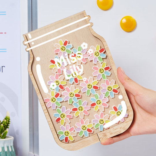 Personalized Fill The Jar With Rainbow Flower Teacher Reward Jar rejar