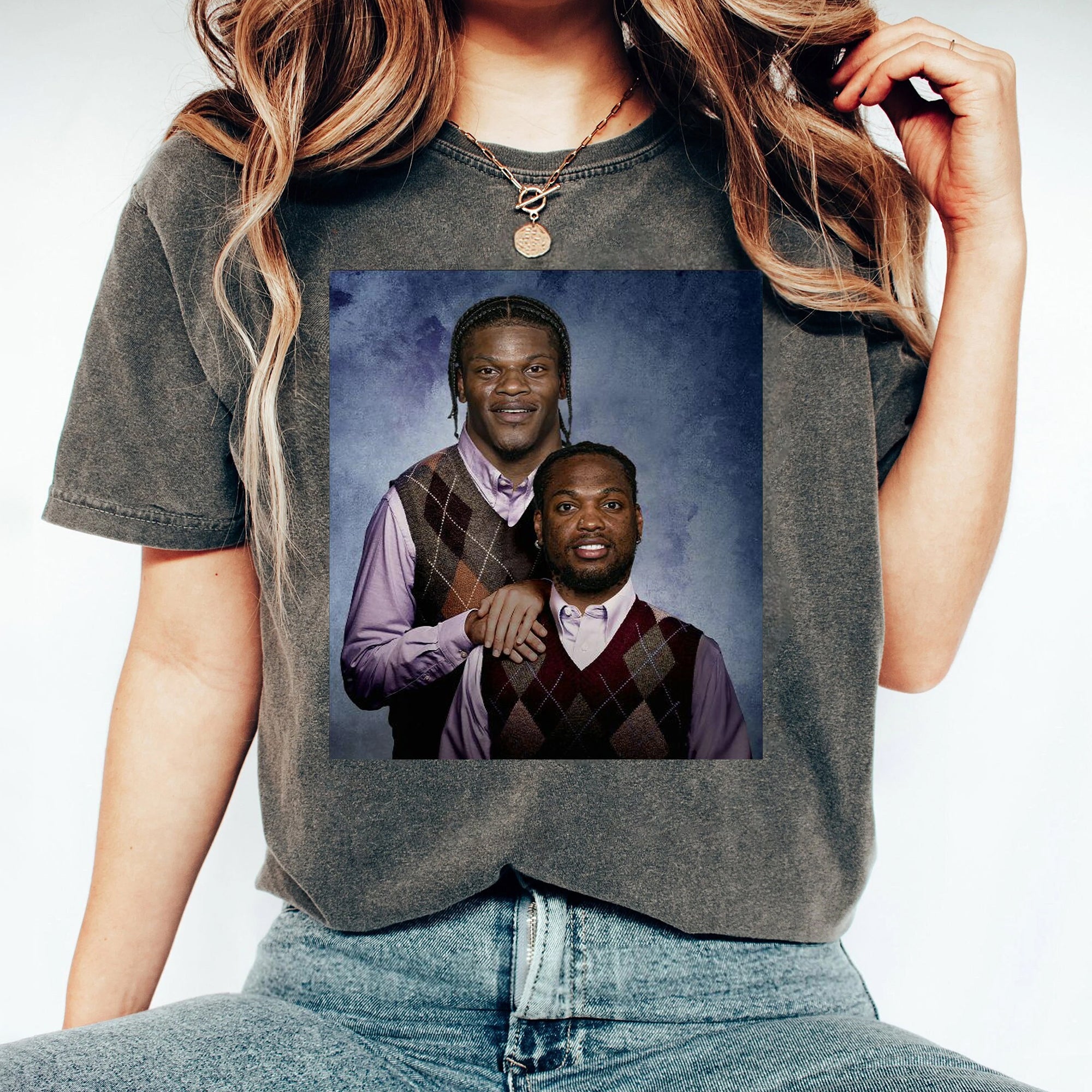 Lamar Jackson Derrick Henry Baltimore Football T-Shirt, Step Brothers Football Shirt, Baltimore Football Shirt, Football Funny Shirt EEE