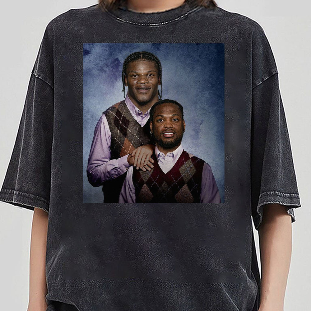 Lamar Jackson Derrick Henry Baltimore Football T-Shirt, Step Brothers Football Shirt, Baltimore Football Shirt, Football Funny Shirt EEE