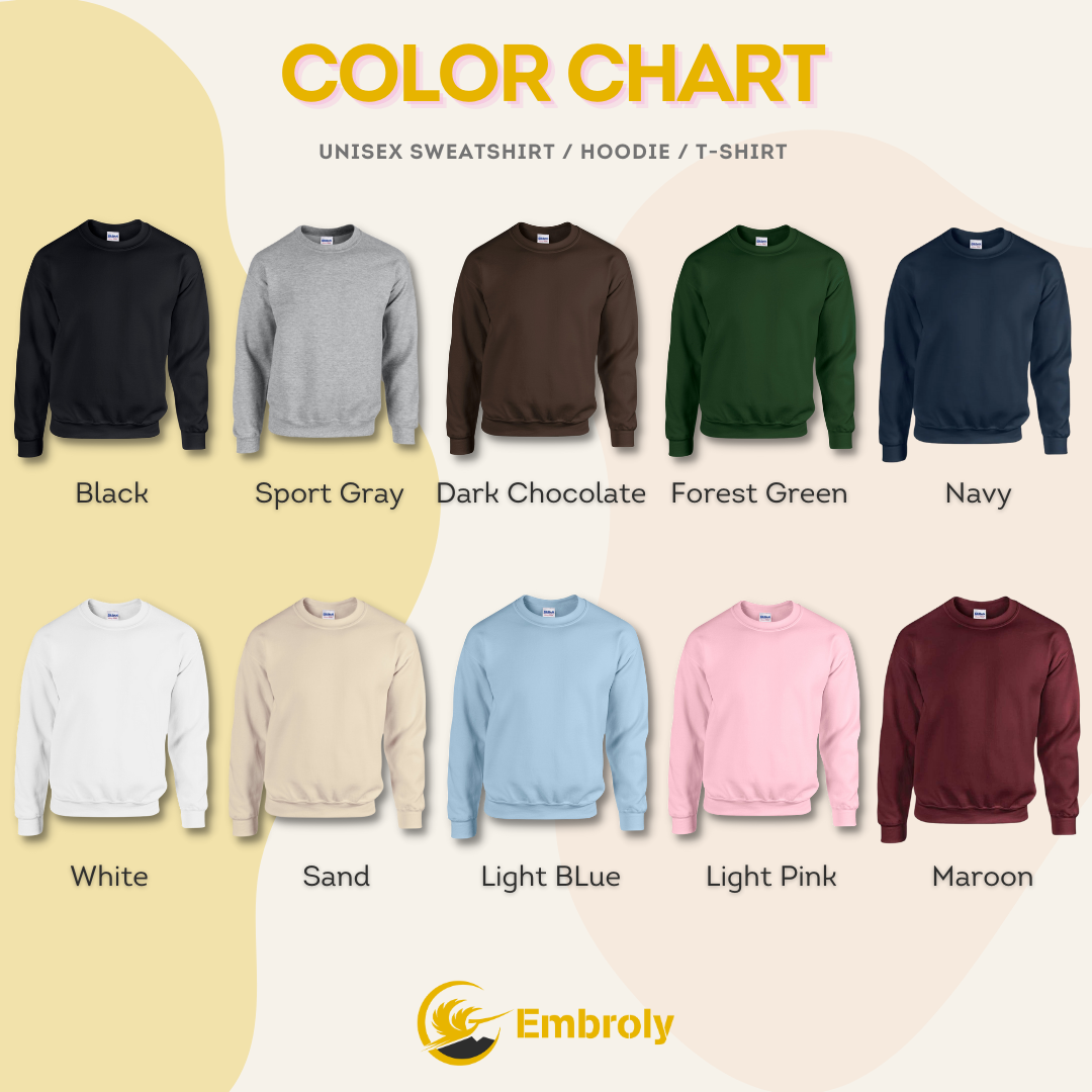 Custom Embroidered Sweatshirts, Hoodie - Personalized Crewnecks Wedding Gifts for Couple em3