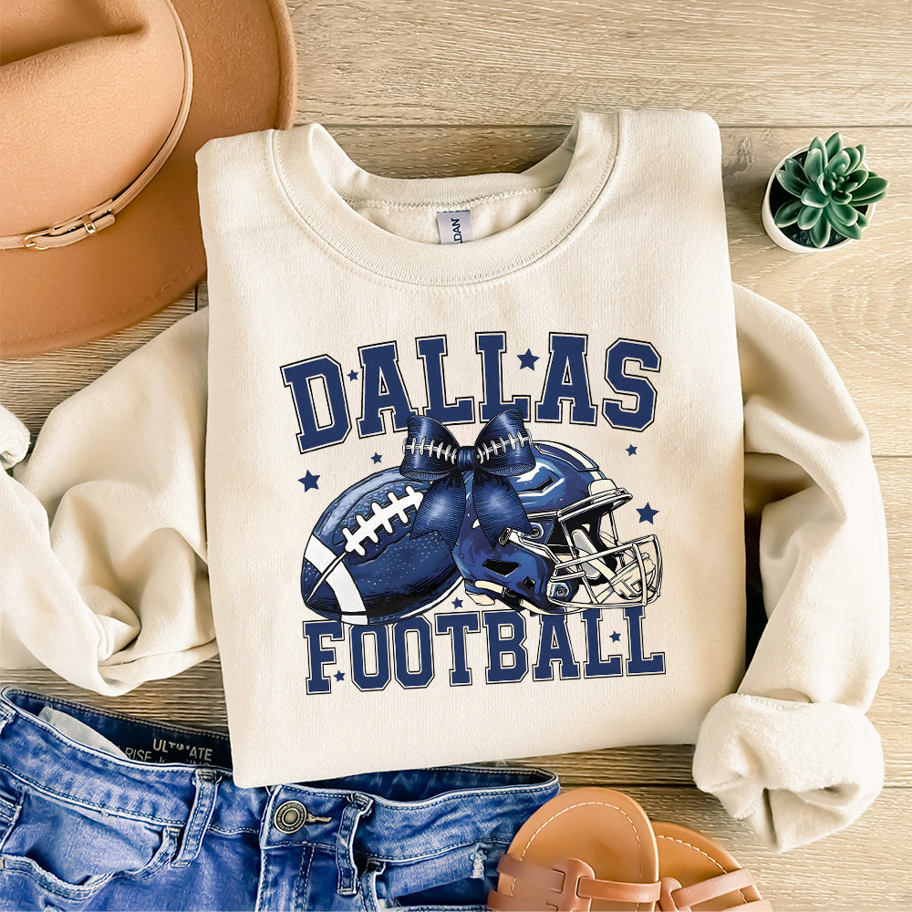 Cowboy Coquette Bow Shirt, Cowboy Shirt, Football Coquette Bow, American Football, Coquette Bow, Cowboy Shirt, Cowboy Bow Shirt, Game Day,Touch Down SP1010 02